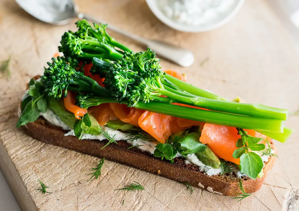 Bimi® Baby Broccoli Toast with Smoked Salmon
