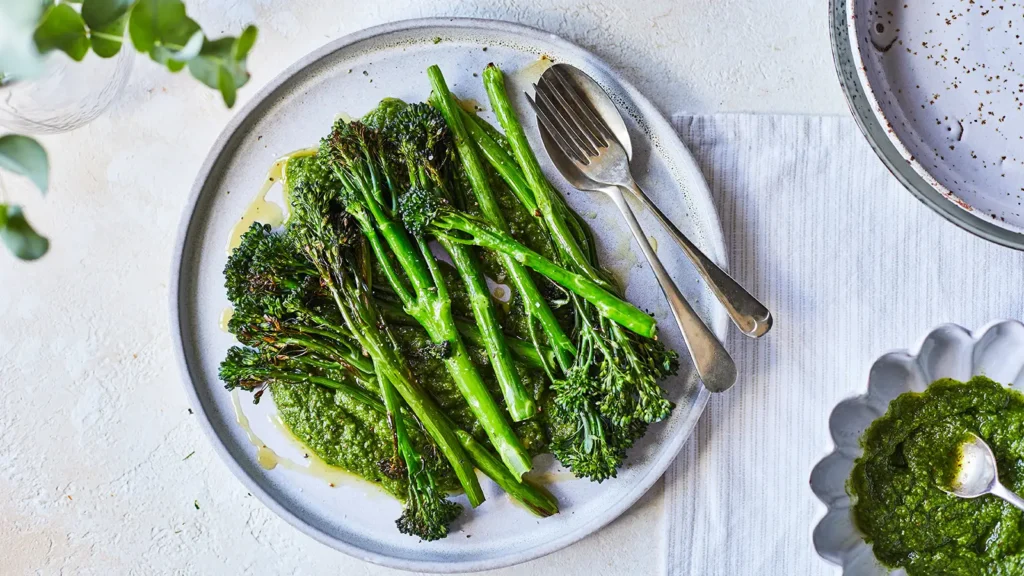 Roasted Bimi® Baby Broccoli with Garlic Pesto