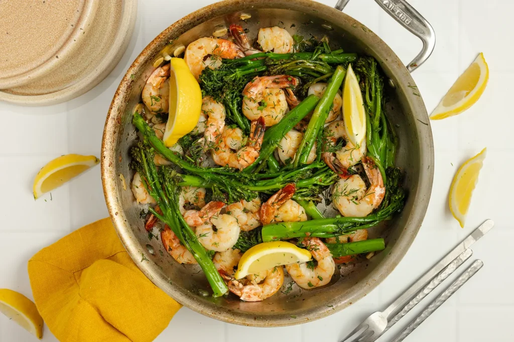 Sautéed Shrimp + Bimi® Baby Broccoli Skillet