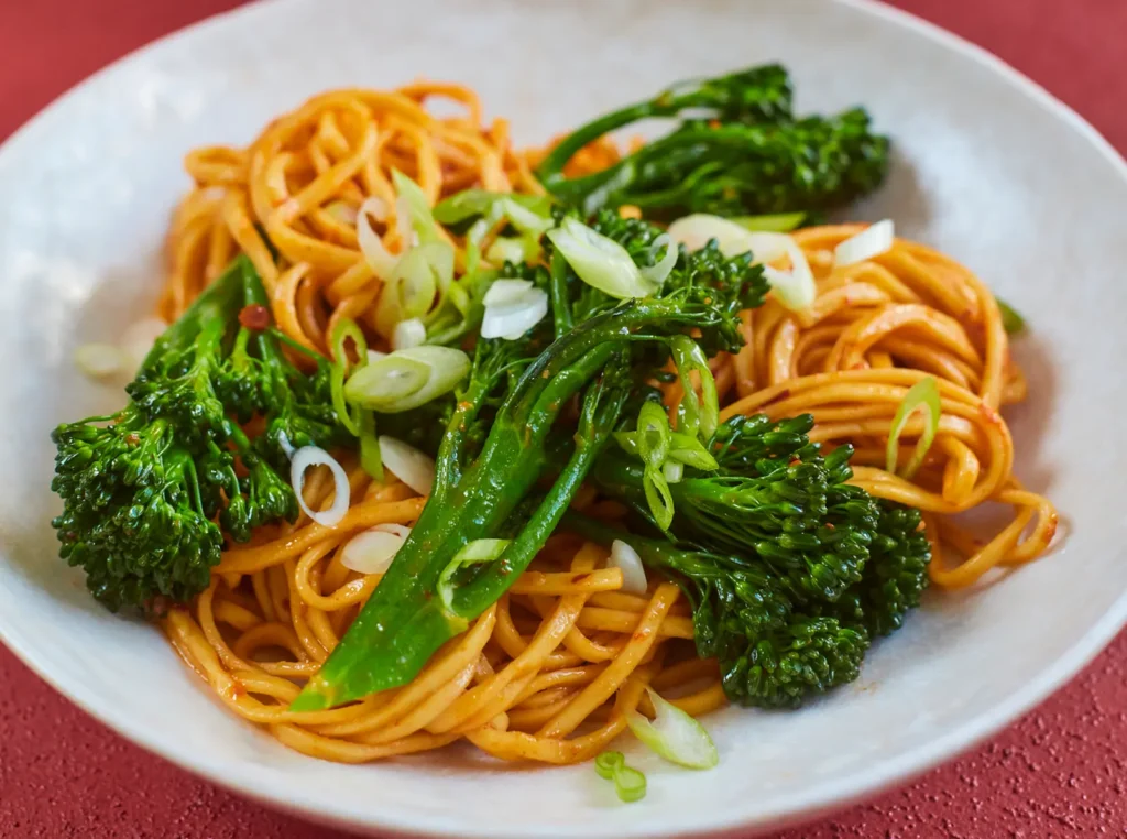 Spicy Gochujang Noodles with Bimi® Baby Broccoli
