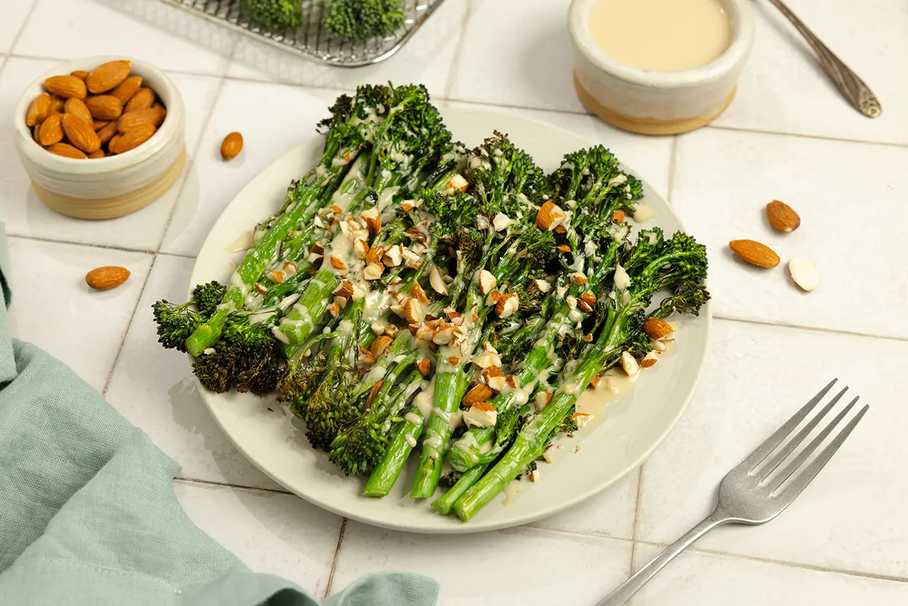 Air-fried Bimi® Baby Broccoli with Tahini Sauce | Bimi® Baby Broccoli ...